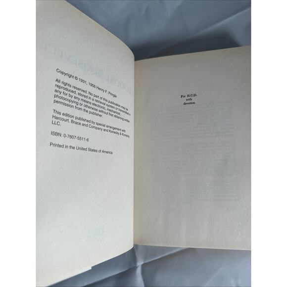 Theodore Roosevelt - Hardcover By Pringle, Henry F - Very Good - Picture 9 of 9